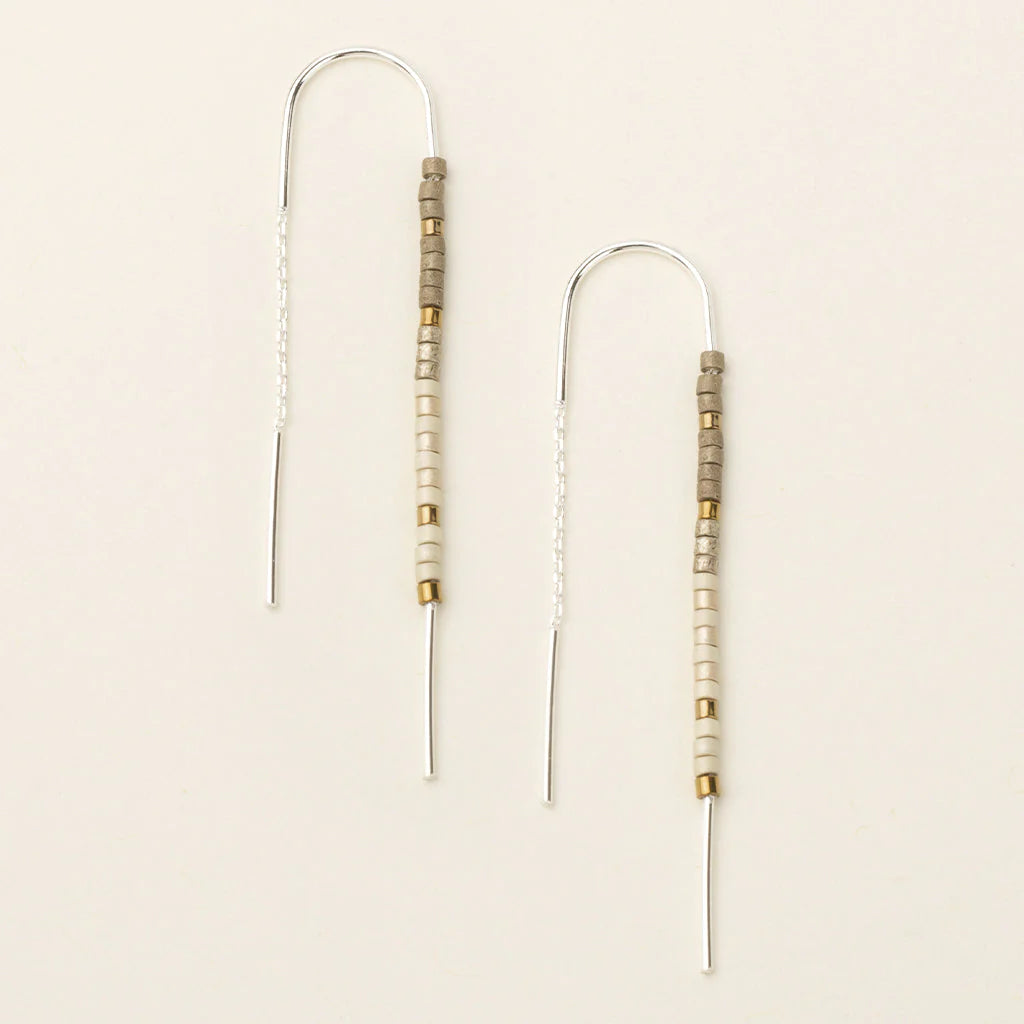 Scout Chromacolor Miyuki Thread Earring- Pewter Multi/Silver