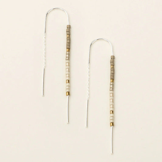 Scout Chromacolor Miyuki Thread Earring- Pewter Multi/Silver