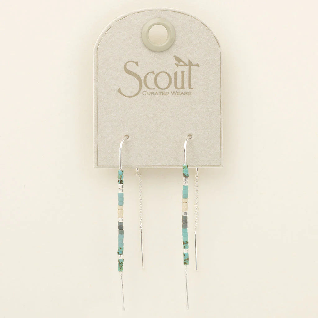 Scout Chromacolor Miyuki Thread Earring- Turquoise Multi/Silver