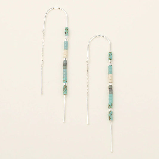 Scout Chromacolor Miyuki Thread Earring- Turquoise Multi/Silver