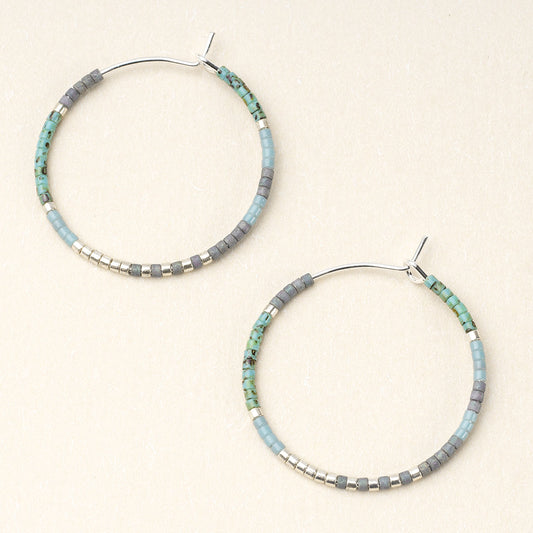 Scout Chromacolor Miyuaki Small Hoop- Turquoise Multi/Silver