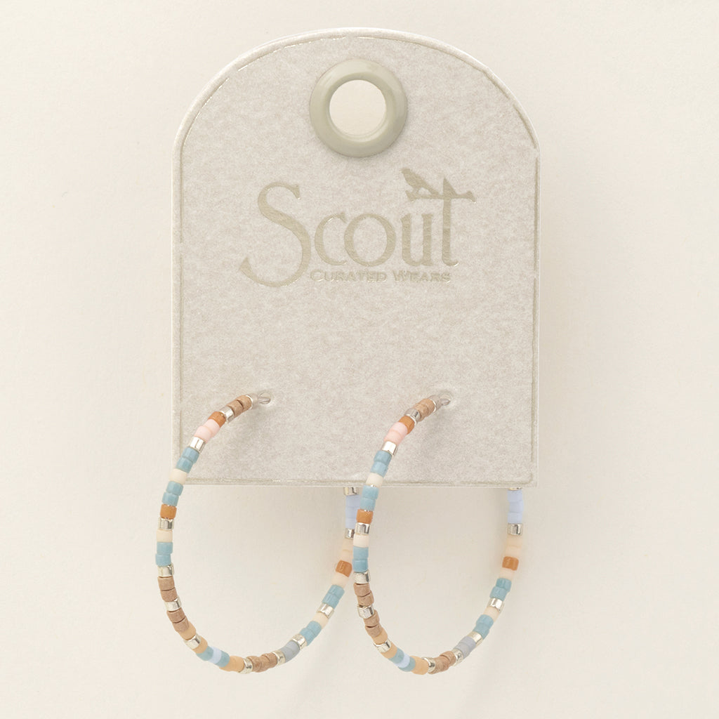 Scout Chromacolor Miyuaki Small Hoop- Desert Blue Multi/Silver