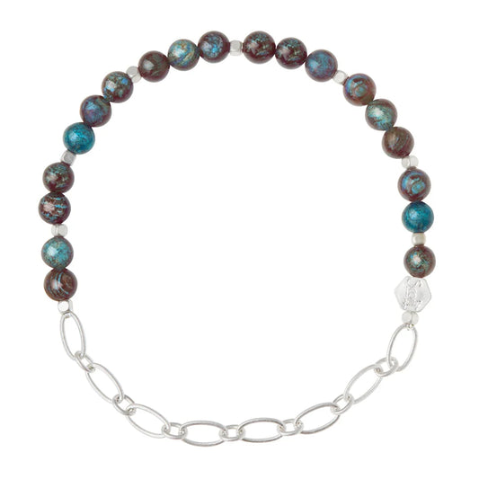 Mini Stone with Chain Stacking Bracelet- Scout Curated Wears