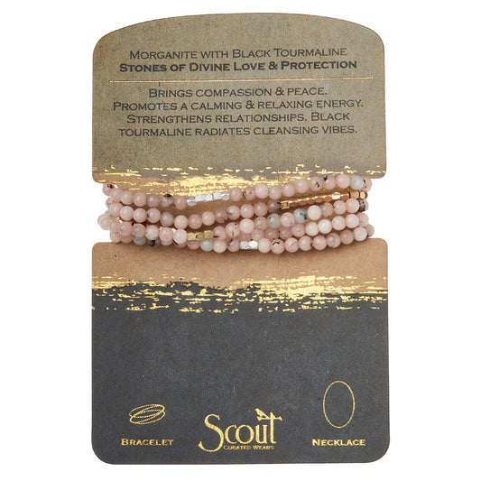 Scout Stone Wrap - Stone of Divine Love & Protection: Morganite/Black Tourmaline