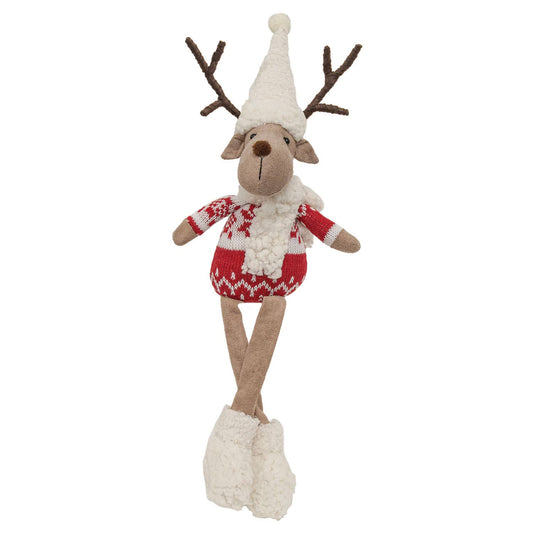 Nordic Red/White Dangle Leg Reindeer