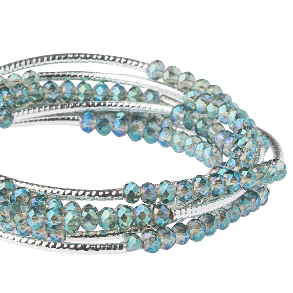 Scout Wrap Bracelet/Necklace- Seabreeze/Silver