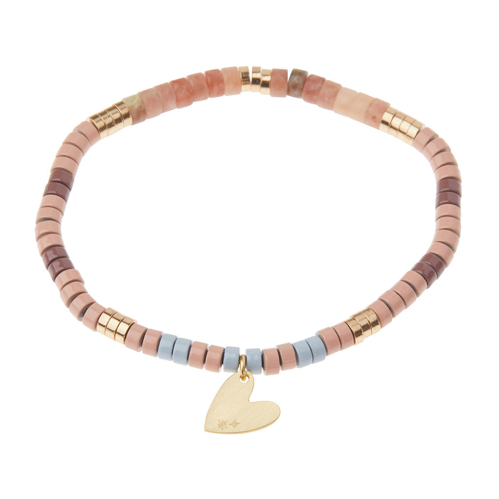 Intention Charm Bracelet Rhodonite/Gold