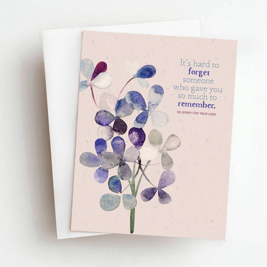 Forget Me Not Sympathy Card