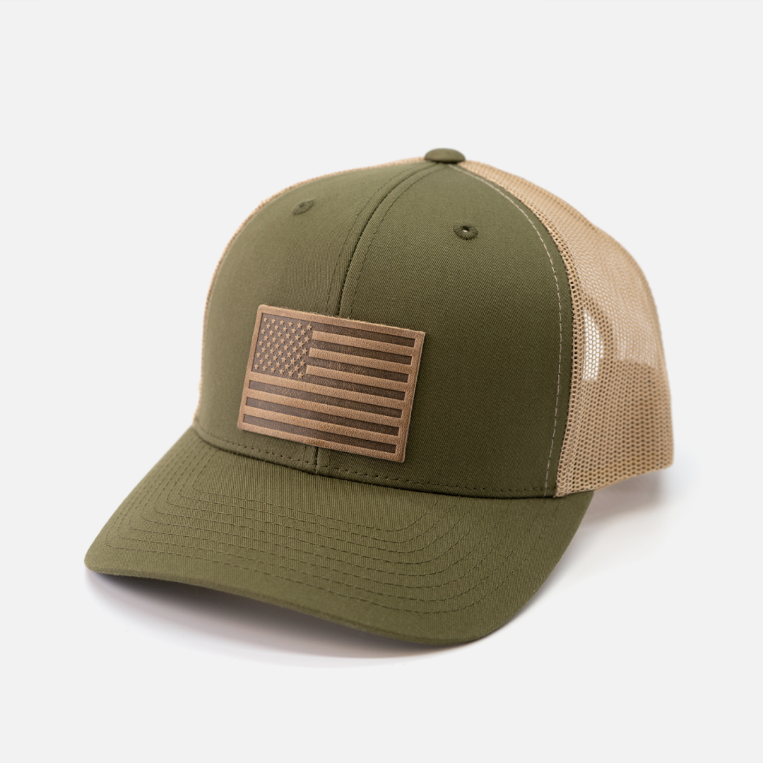 Range Leather Co. Hat: American Flag