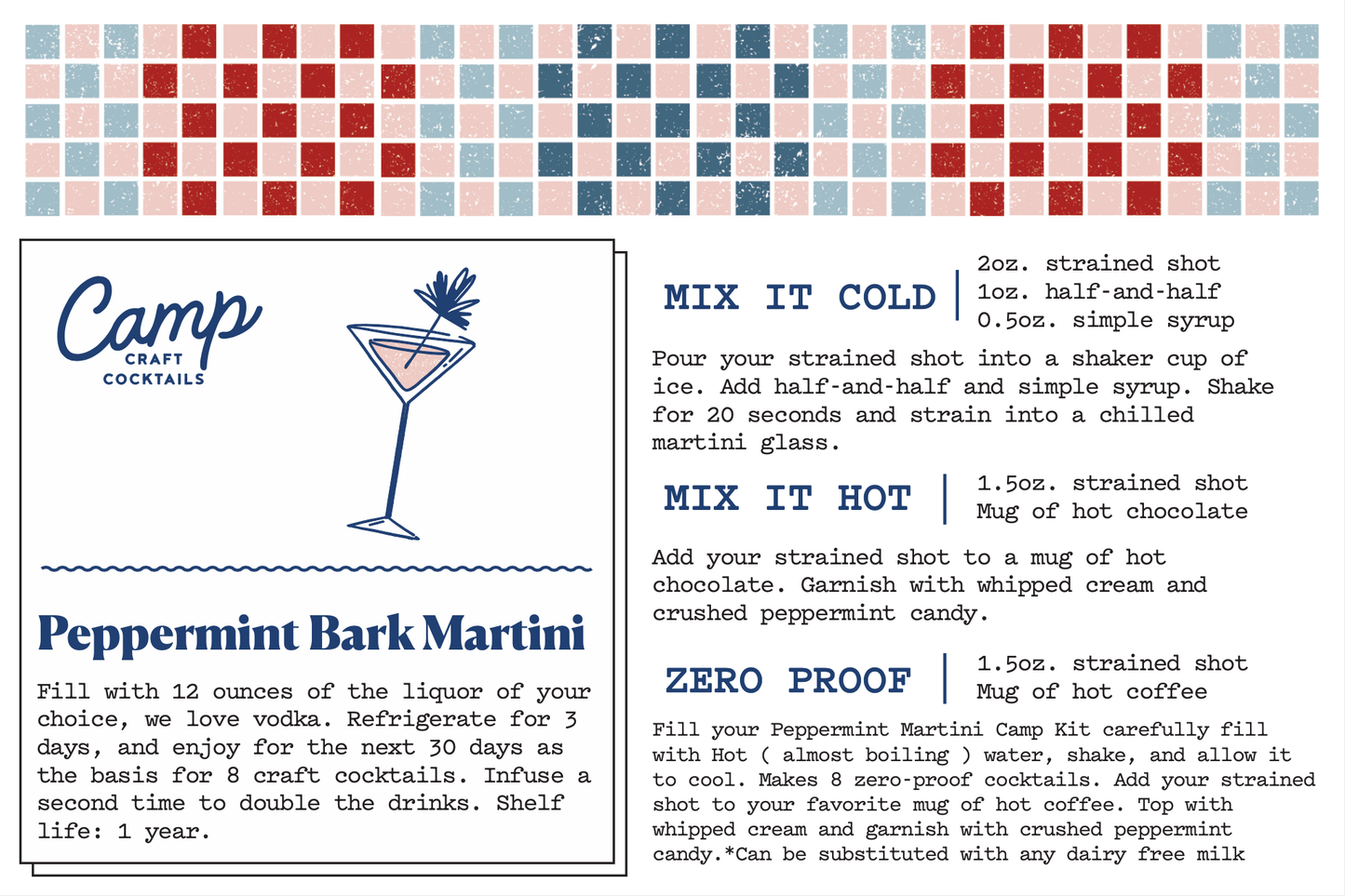 16 oz Peppermint Bark Martini