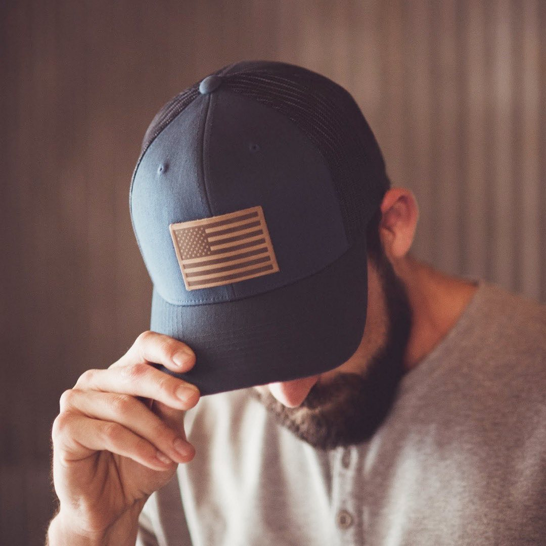 Range Leather Co. Hat: American Flag