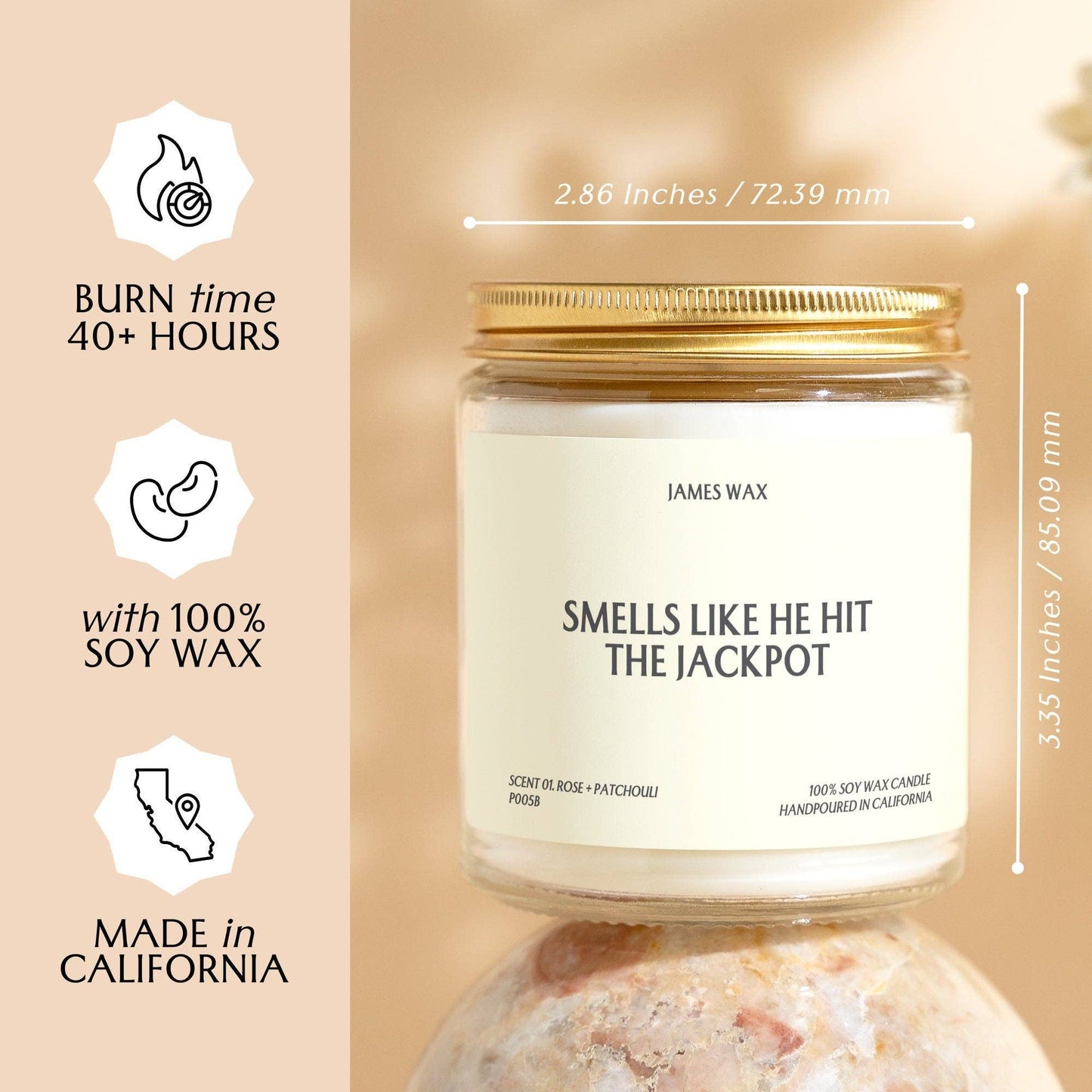 Hit the Jackpot Engagement Gift Engagement Gift Engaged Candle Bridal Shower Gift Bride to Be P005B: No, I'll Take It As Pictured! / 01. Rose + Patchouli