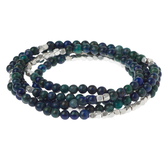 Stone Wrap Bracelet/Necklace Azurite