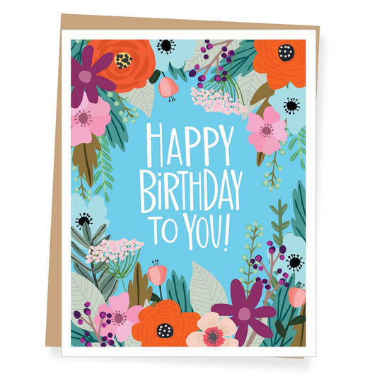 Floral Happy Birthday to You Card