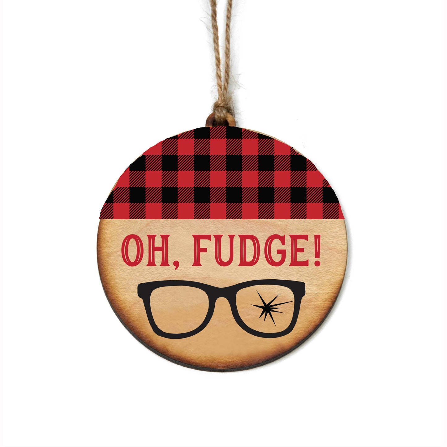 Oh Fudge Wood Ornament