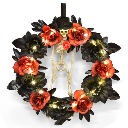 Halloween Skeleton Wreath 22”