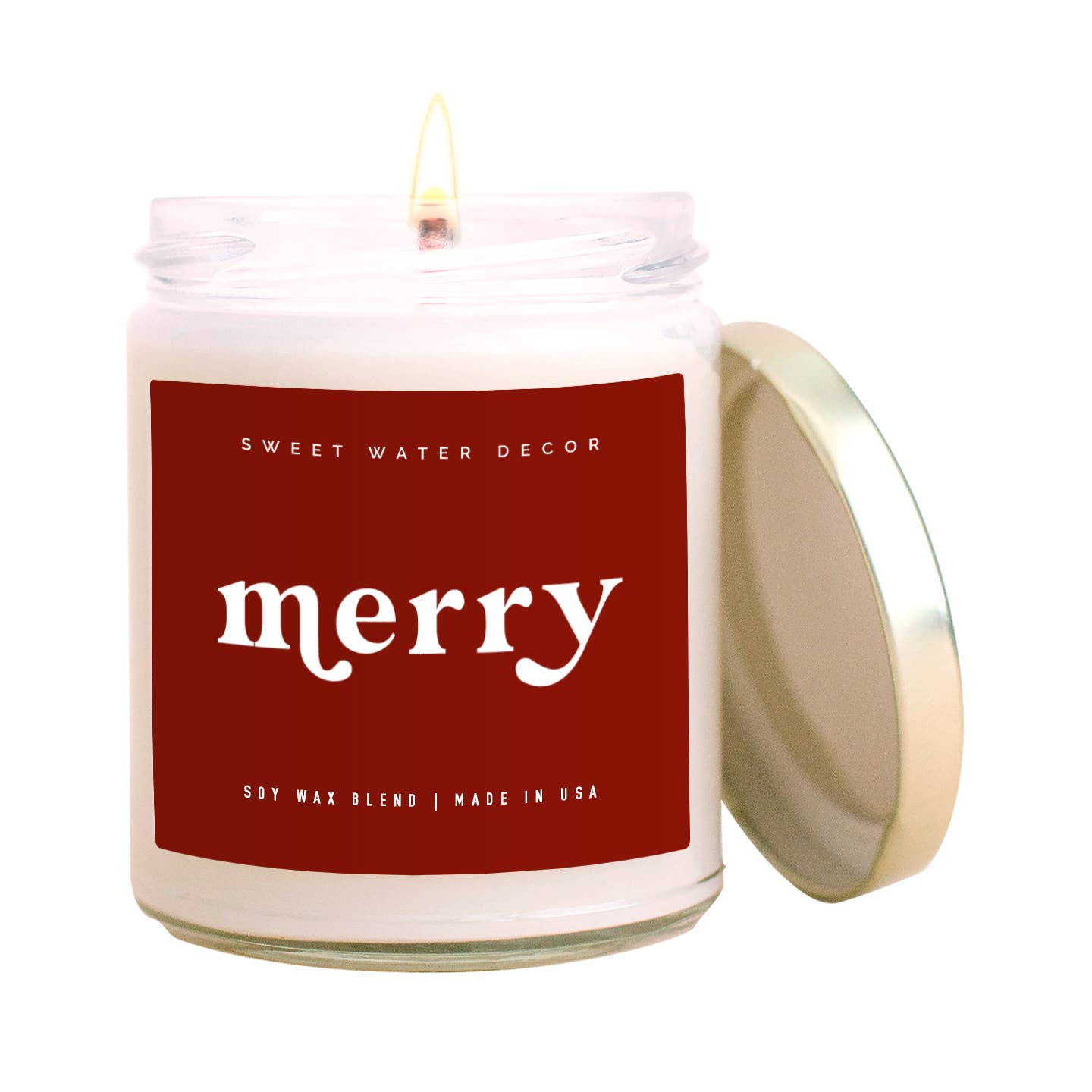 Merry Soy Candle - Clear Jar - Red Label - 9 oz