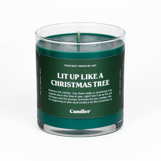 Lit Up Like A Christmas Tree Candier Candle