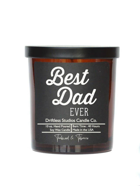 Best Dad Ever Soy Candle - Smoked Bourbon