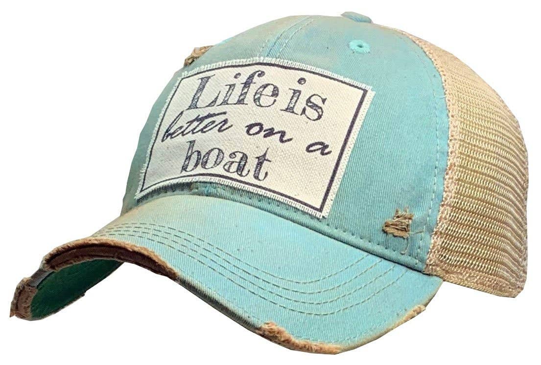 Life Is Better On A Boat Trucker Hat Baseball Cap