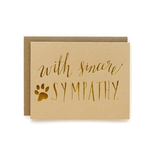Pawprint Pet Sympathy Card