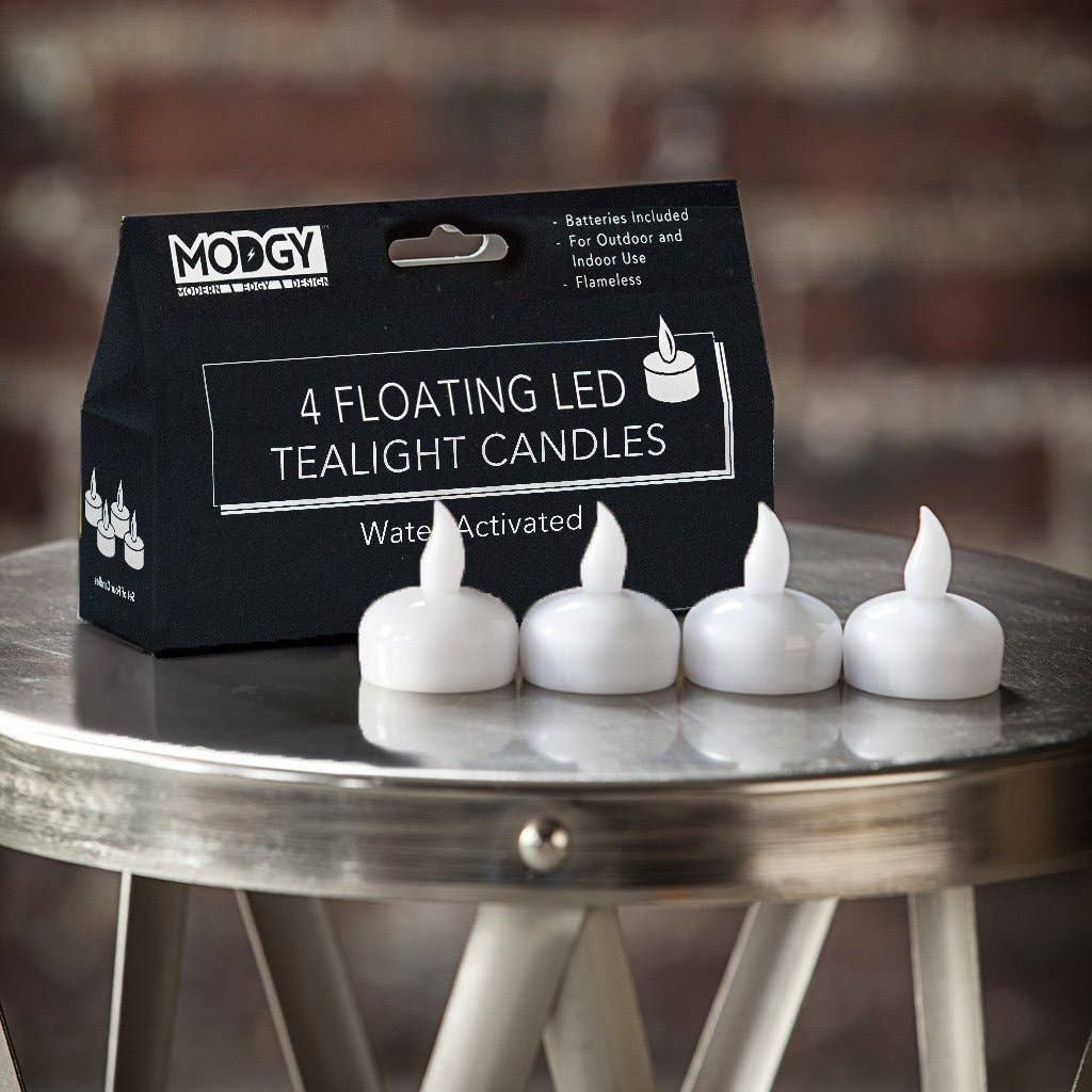 Warm White Water-Activated LED Candles - Pack of Four
