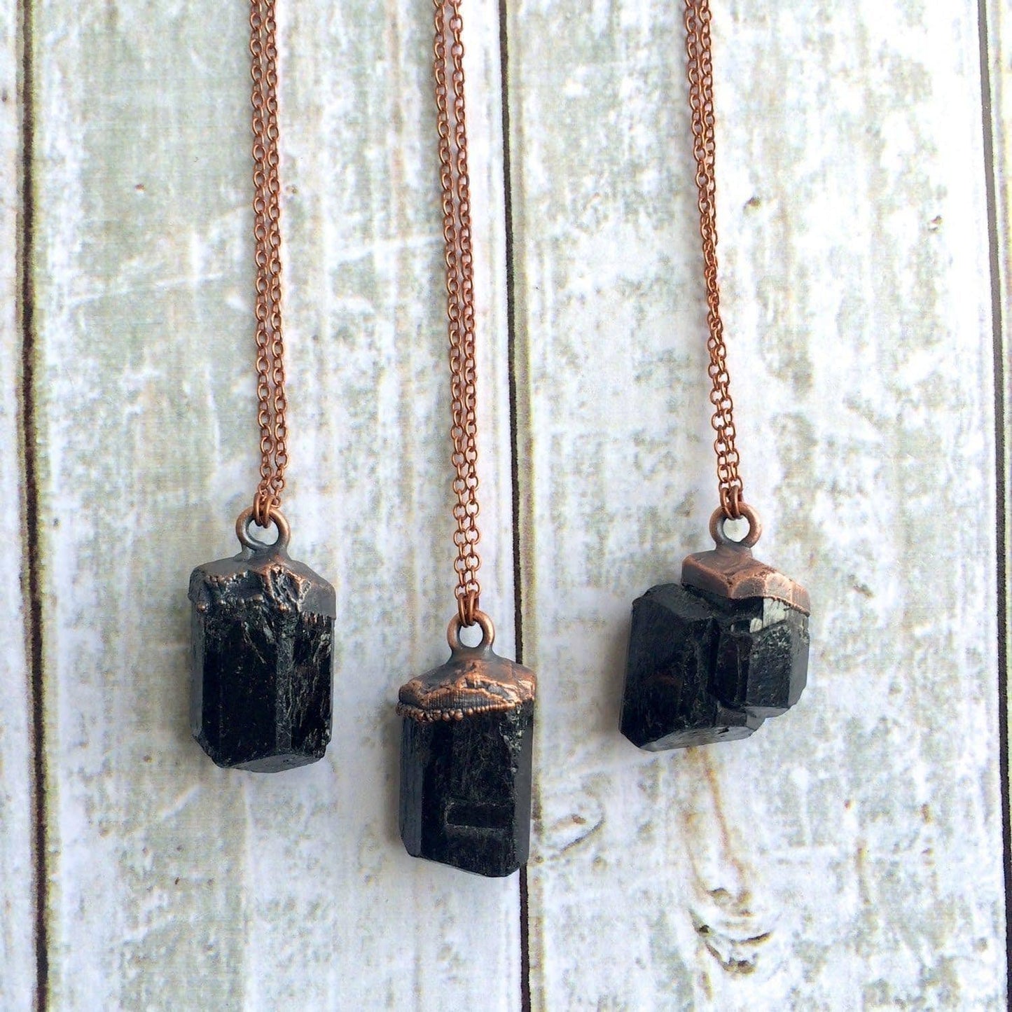 Black Tourmaline Crystal Necklace