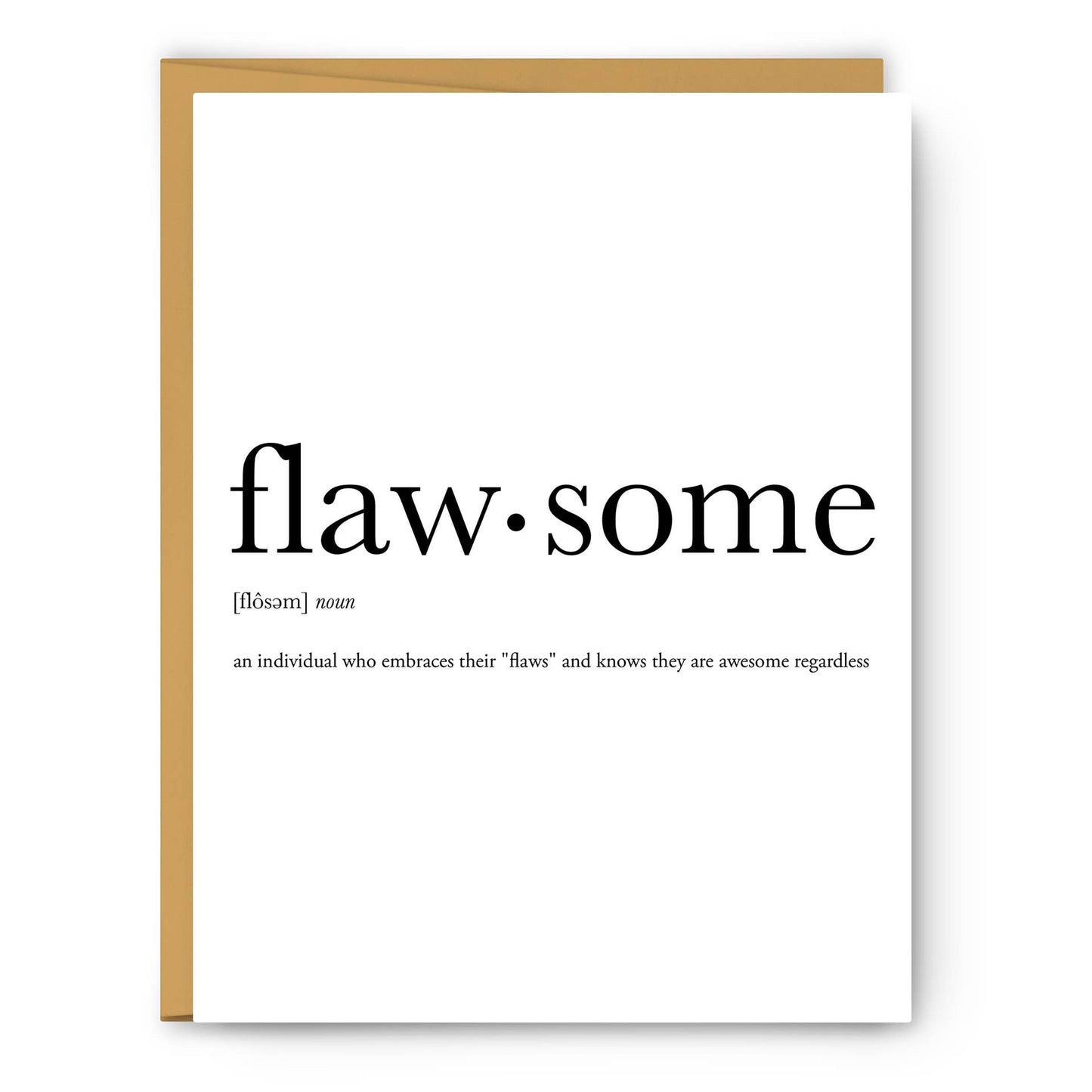 Flawsome Definition - Greeting Card