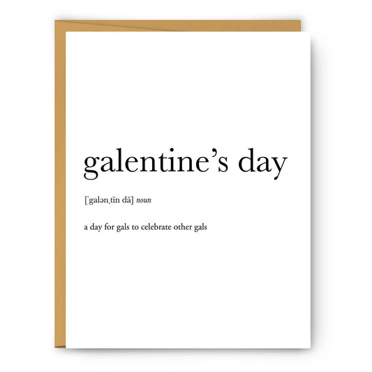 Galentine's Day Definition - Greeting Card