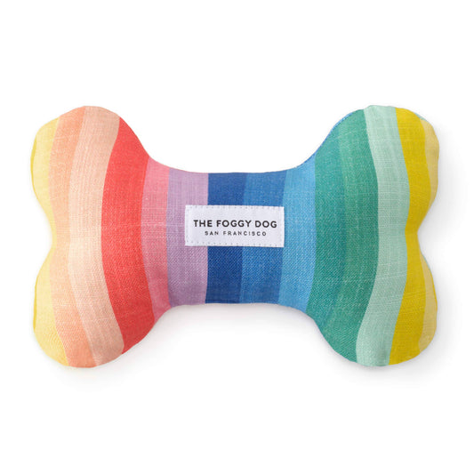 Over the Rainbow Dog Bone Squeaky Toy