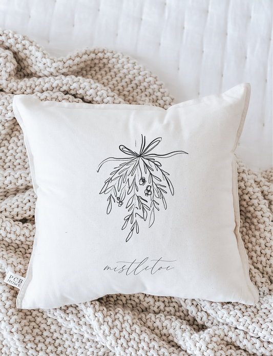 Mistletoe Christmas Throw Pillow