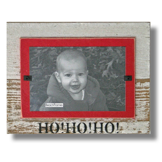 Seasonal Mini Cape Cod Reclaimed Wood Frame - Ho Ho Ho