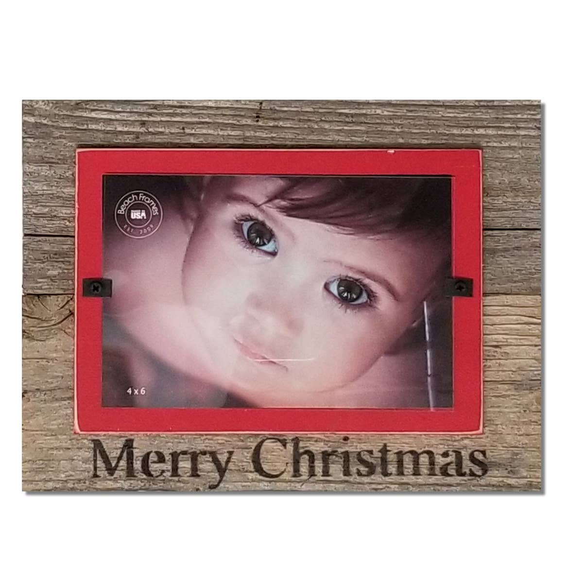 Seasonal Mini Reclaimed Wood Frame - Merry Christmas