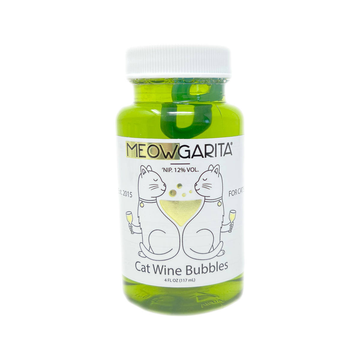 Meowgarita Cat Wine Bubbles Non-Toxic Catnip Bubbles