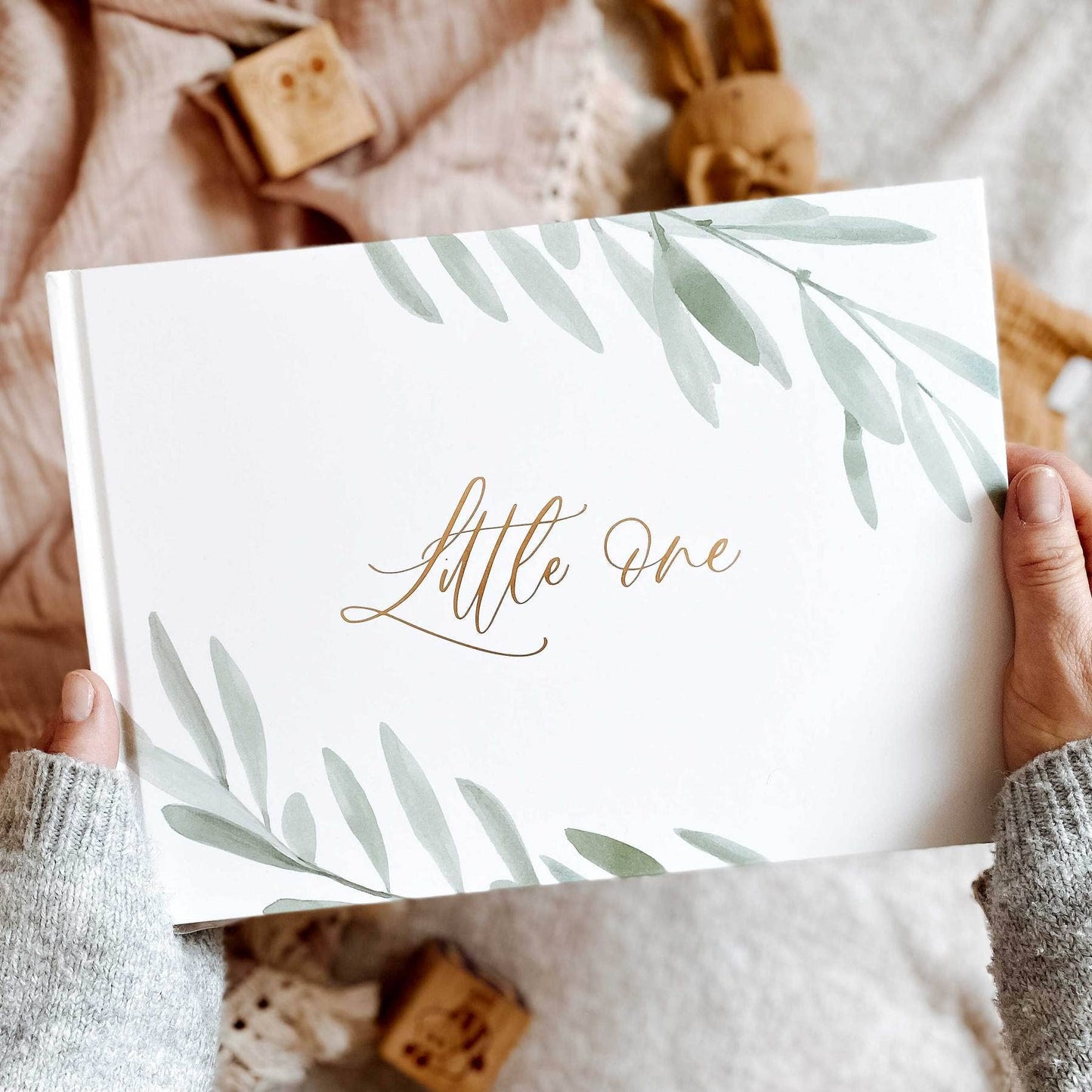 Little One, Olive + Gold Foil Baby Journal