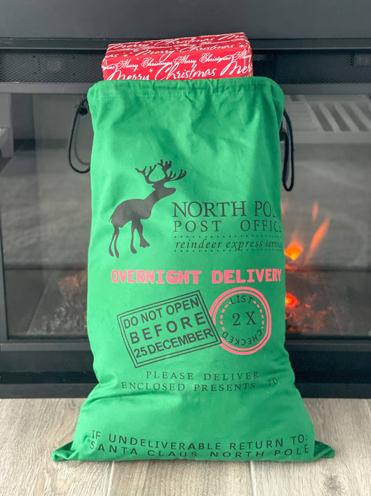 Christmas Sack "Green North Pole"