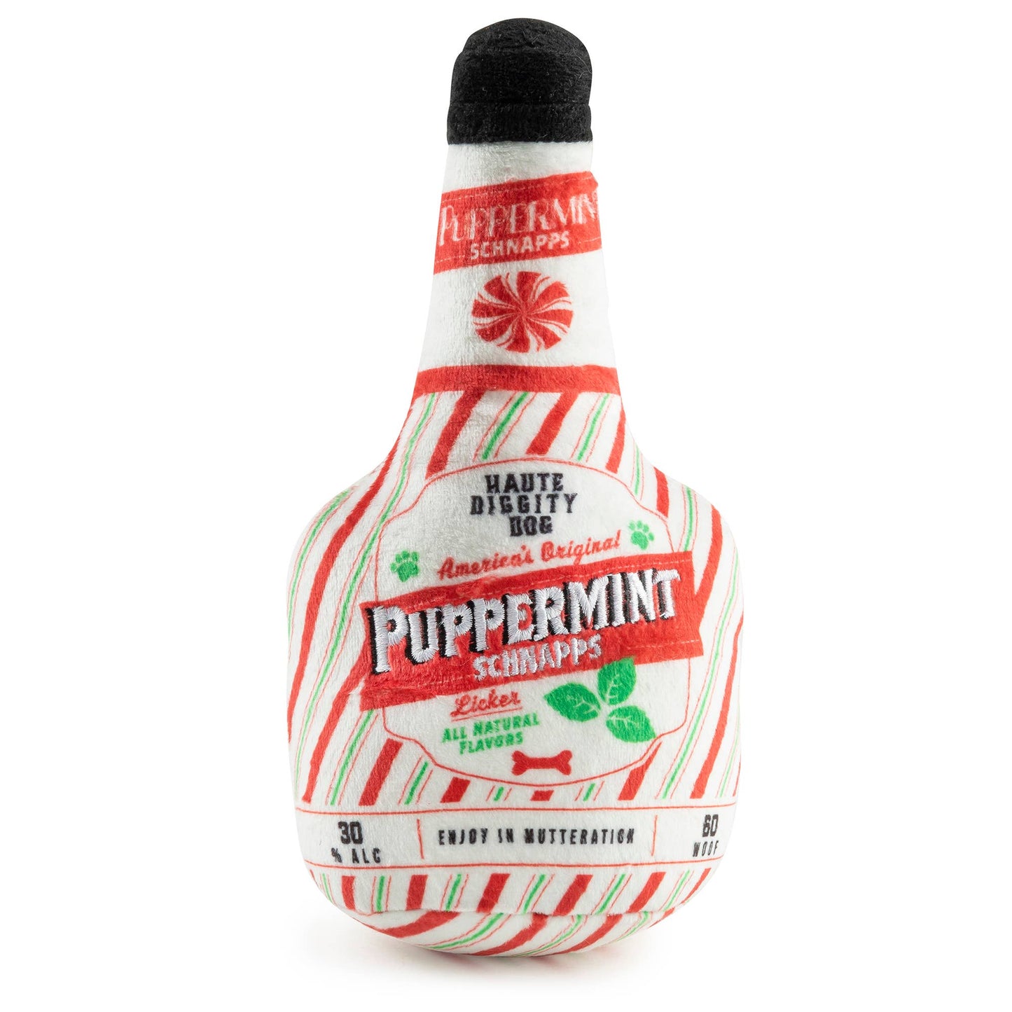 Puppermint Schnapps Bottle Dog Toy
