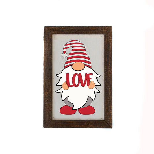 Valentine Gnome With Word Love Home Accent
