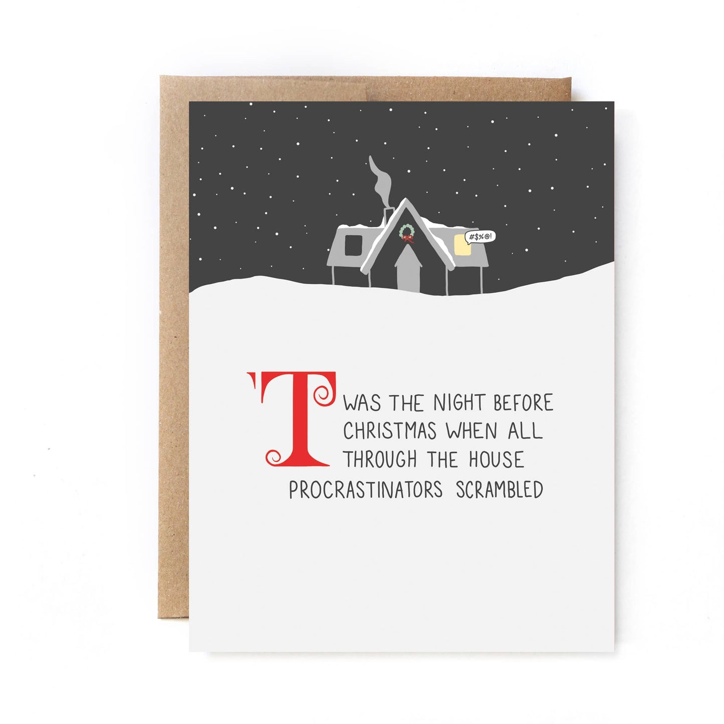 Unblushing Funny Christmas Card - Procrastinators