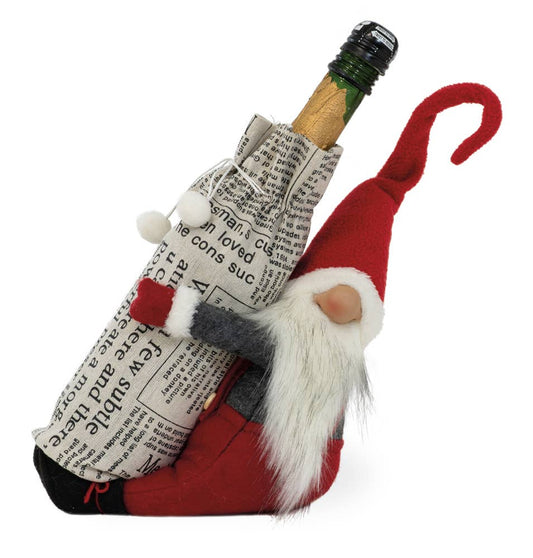 Bottle Holder Santa Elf Christmas Gnome