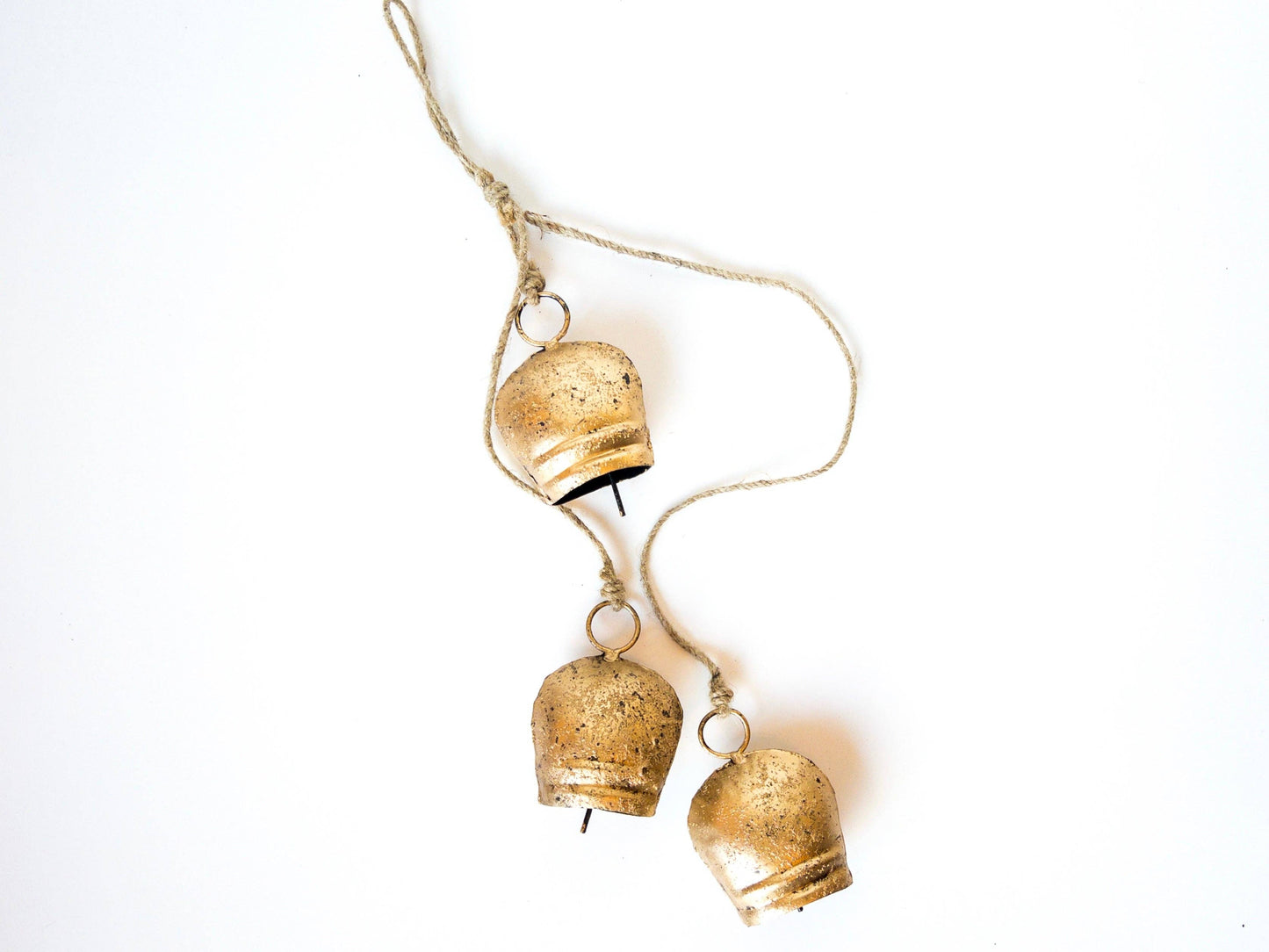 Brass and Iron 3 Double Rim Cow Bells