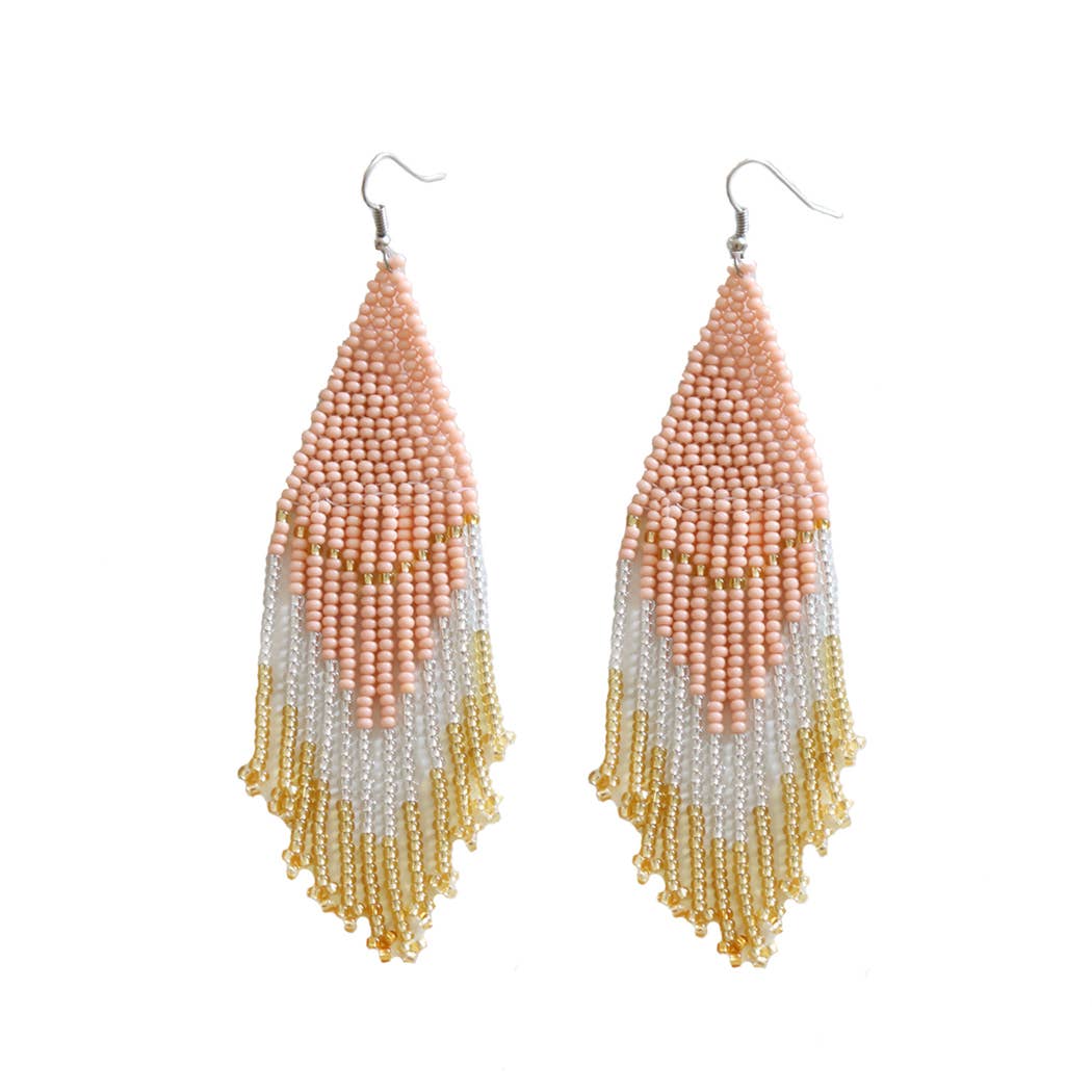 Rosé Beaded Earrings