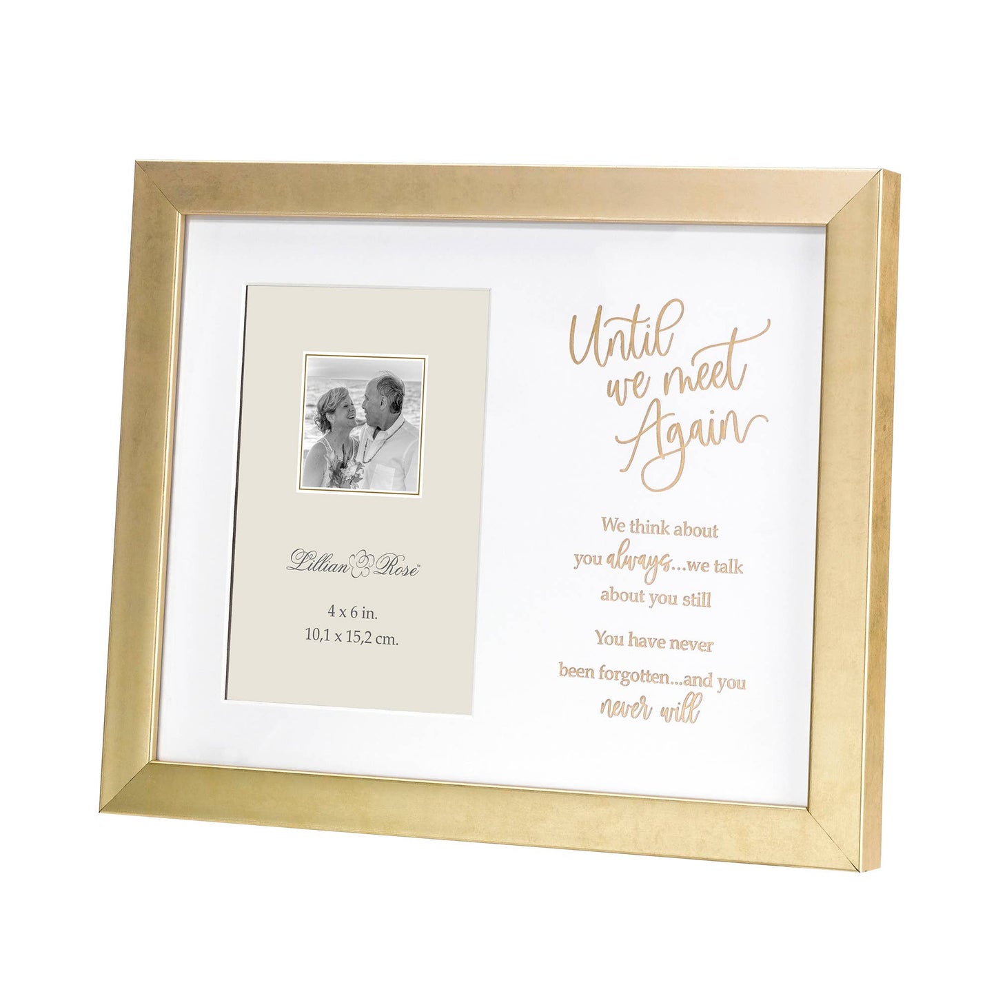 Lillian Rose Memorial Gold Photo Frame with Sympathy Verse