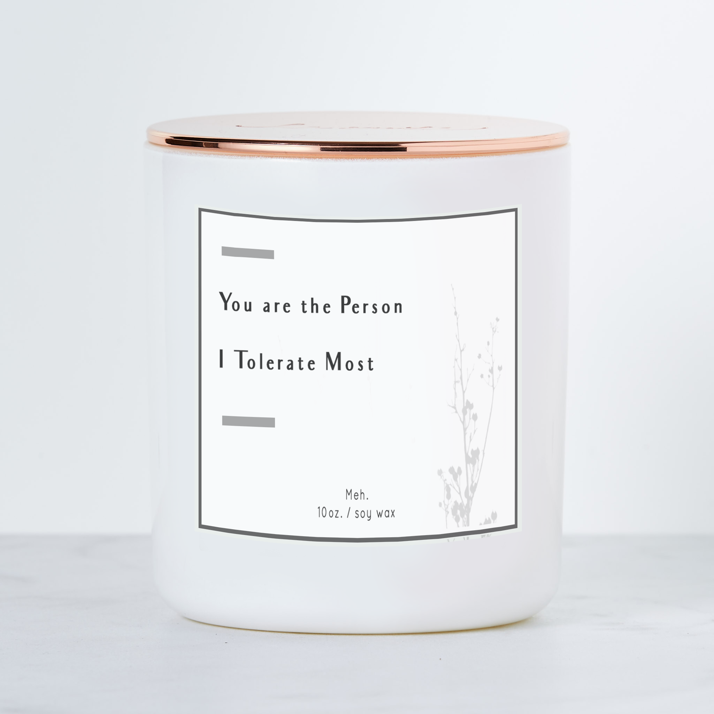 You Are the Person I Tolerate Most - Soy Candle