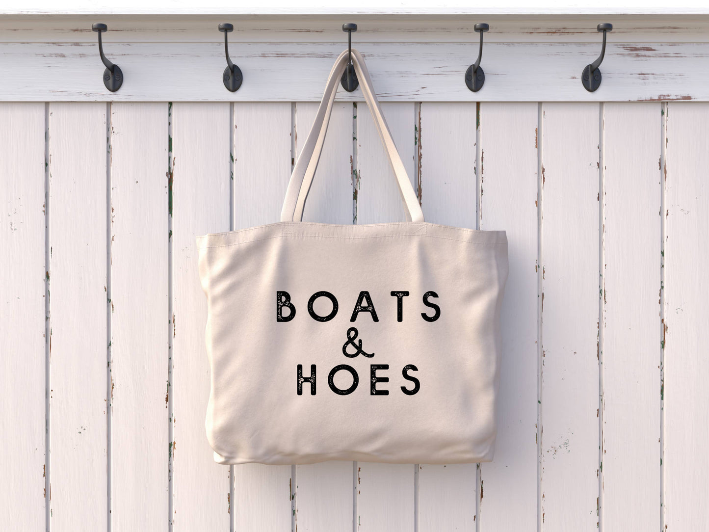 Boats & and Hoes XL Tote Bag