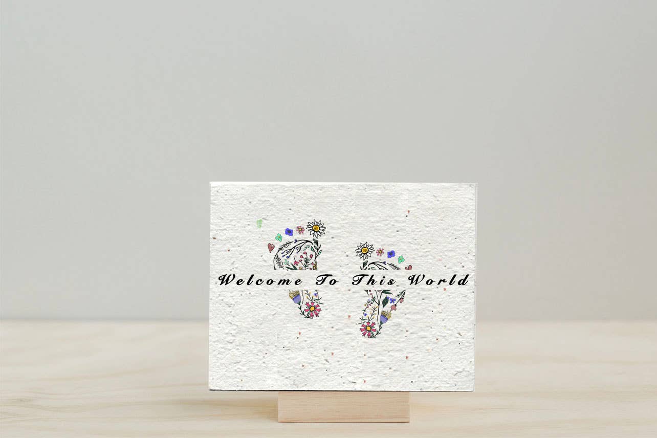 Welcome to This World Baby Shower Greeting Card