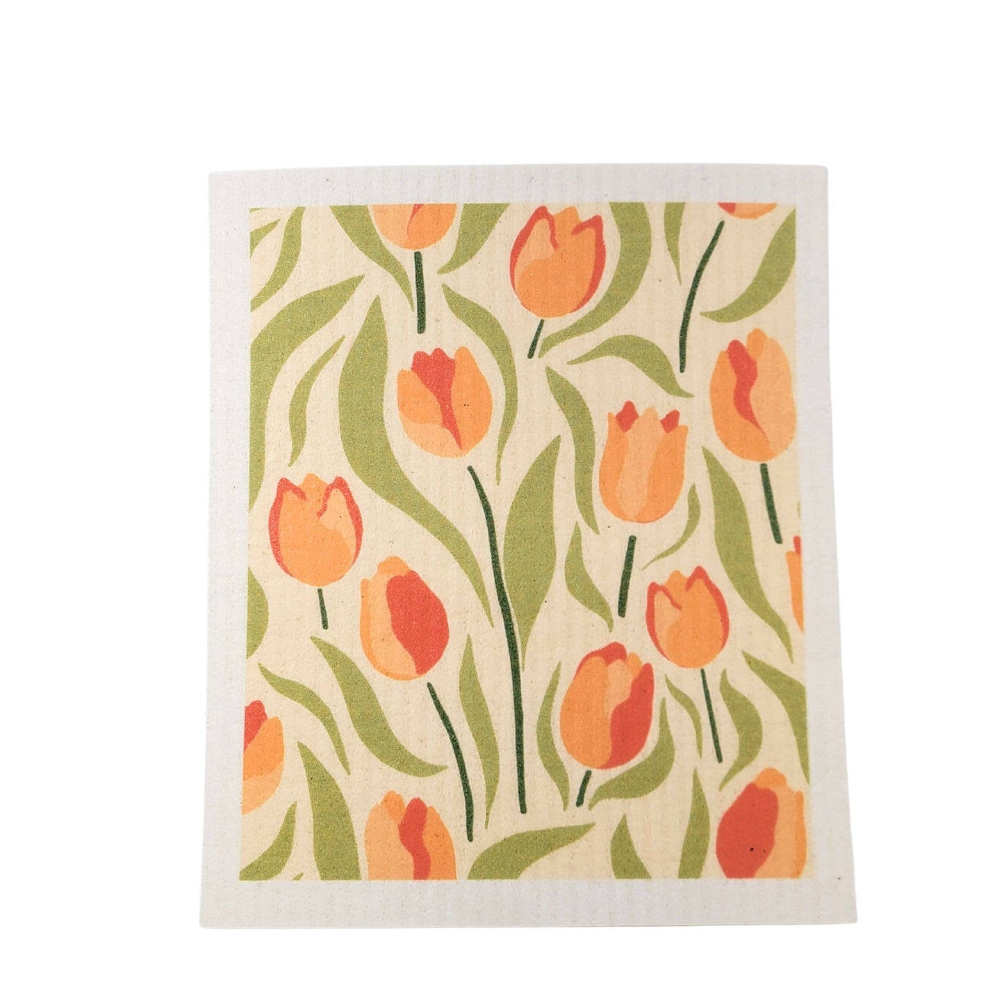 Tulip Patterned Swedish Dishcloths - Swedish Towels