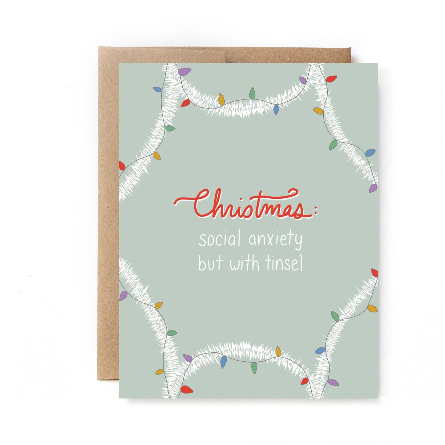 Unblushing Funny Christmas Card - Tinsel