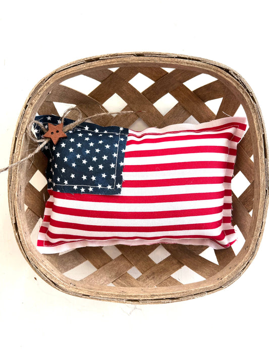4th of July American Flag Mini Pillow | Home Decor