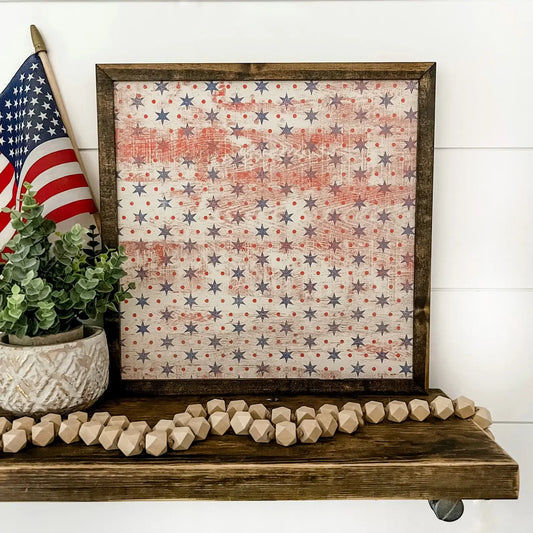 4th of July Stars Background Layering Sign